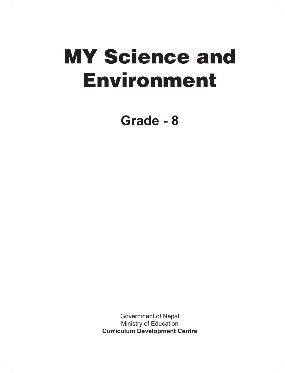 CDC 2018 - My Science and Environment Grade 8